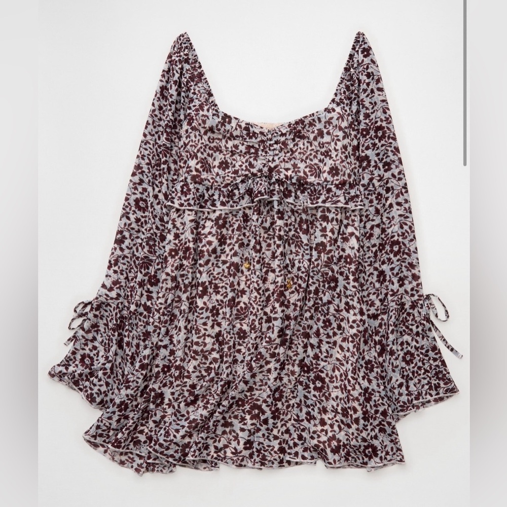 American Eagle Long Sleeve Babydoll Mini Dress!
